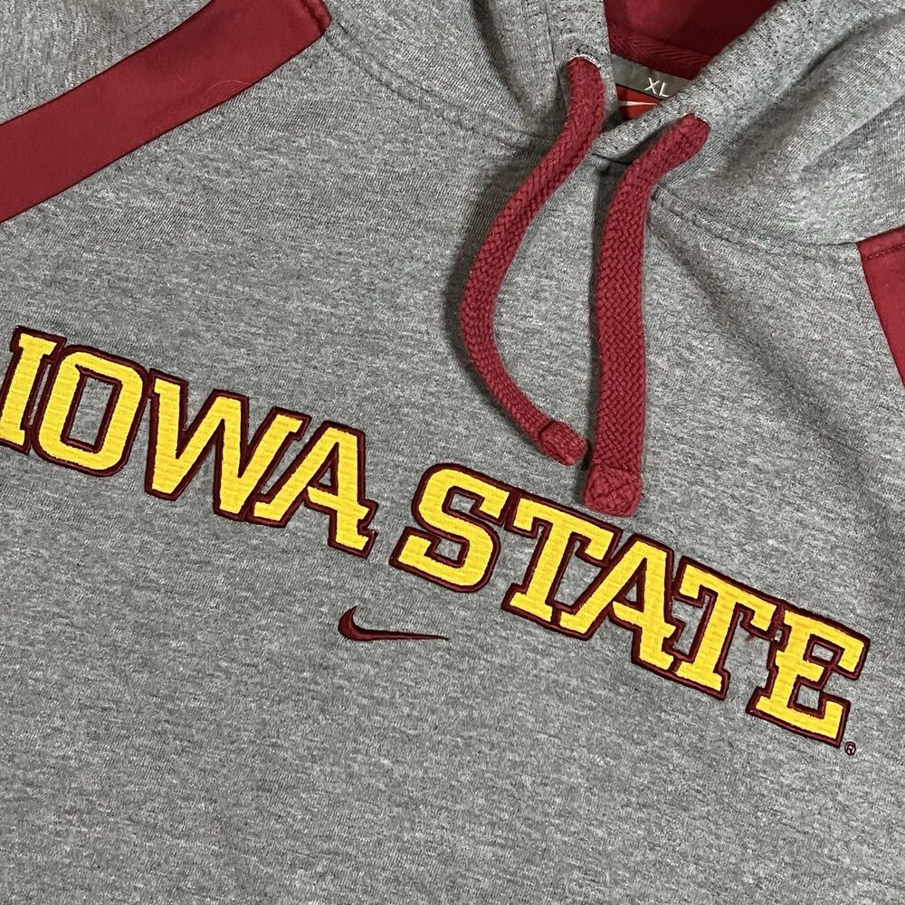 Vintage Iowa State Cyclones Hoodie Men XL Nike Team Center Swoosh Y2K Sweatshirt - Picture 3 of 11
